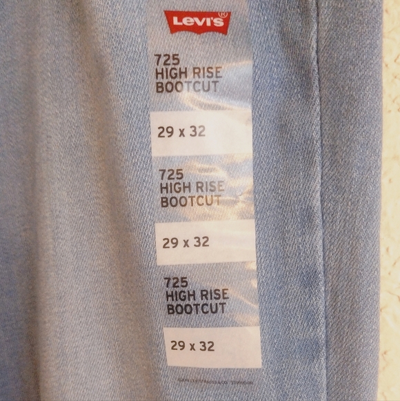 Levi's 725 High Rise Boot cut Denim Jeans - Picture 7 of 9